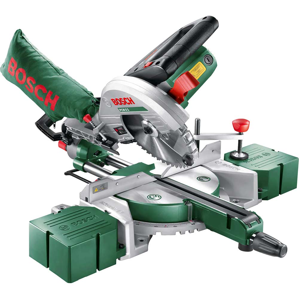 Bosch PCM 8 S Sliding Compound Mitre Saw with Laser Guide 216mm Blade 1200w 240v