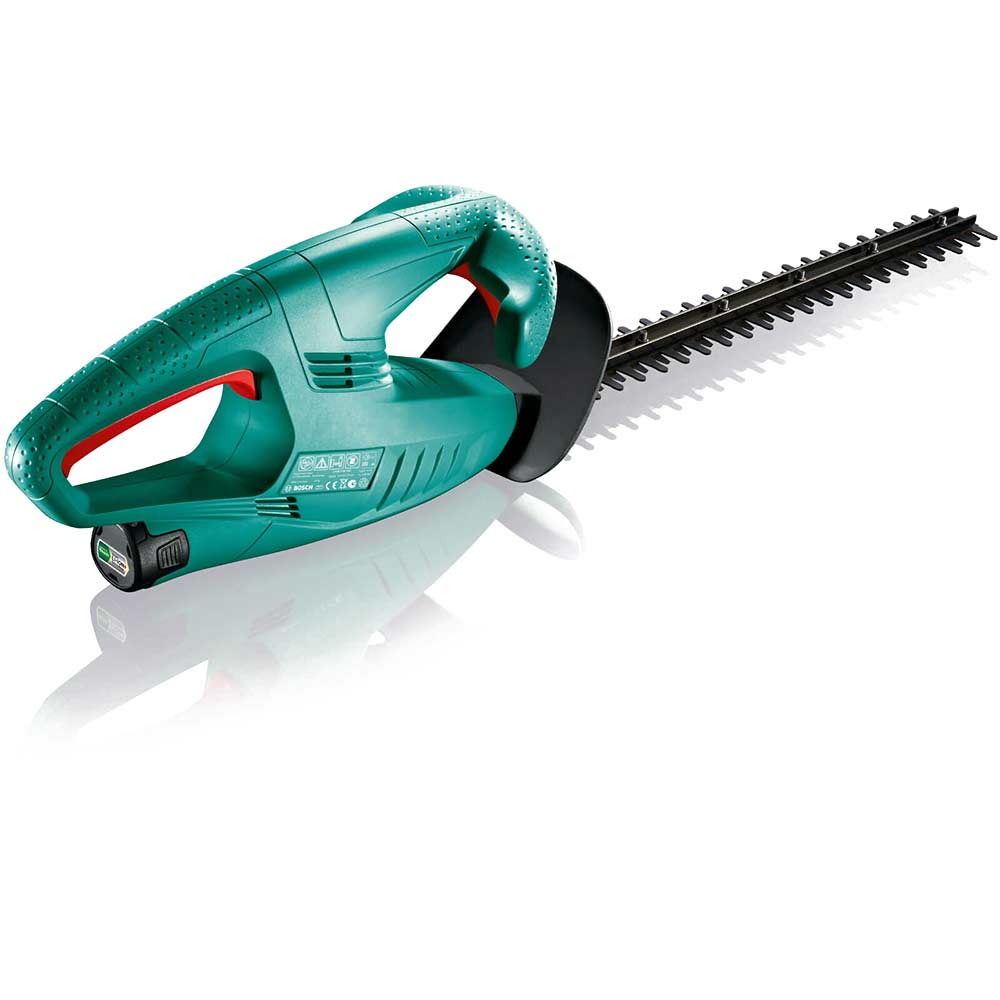 Bosch POWER4ALL AHS 4515 LI 108v Cordless Hedge Trimmer with 450mm Blade and 1 Lithium Ion Battery 2ah with Lubricant and Blade Protector Spray Worth 495