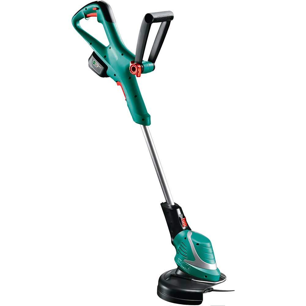 Bosch POWER4ALL ART 2618 LI 18v Cordless Grass Trimmer 260mm Cut with 1 Lithium Ion Battery 25ah with Spare Pack of Blades and Bolle Safety Glasses Worth 1190