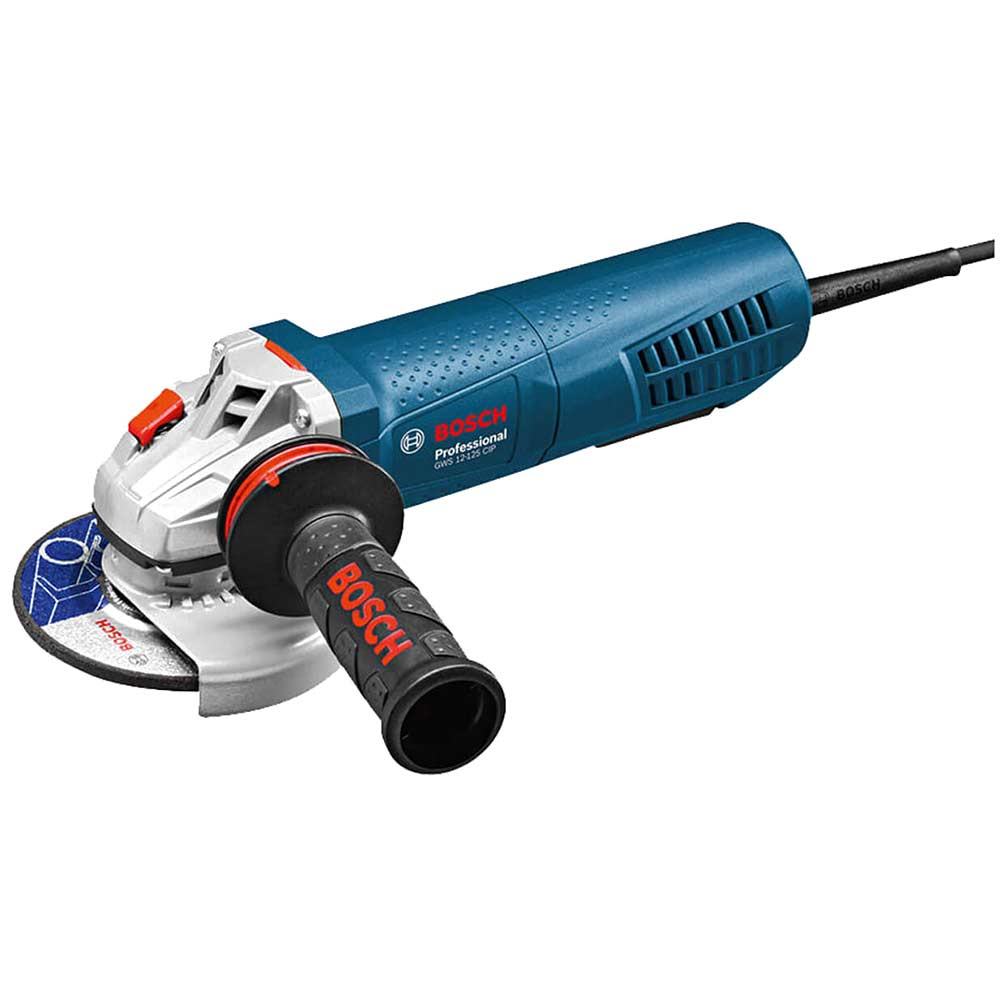 Bosch GWS 12125 CIP Angle Grinder with PROtection Switch AVH and KickBack Stop 1200w 240v