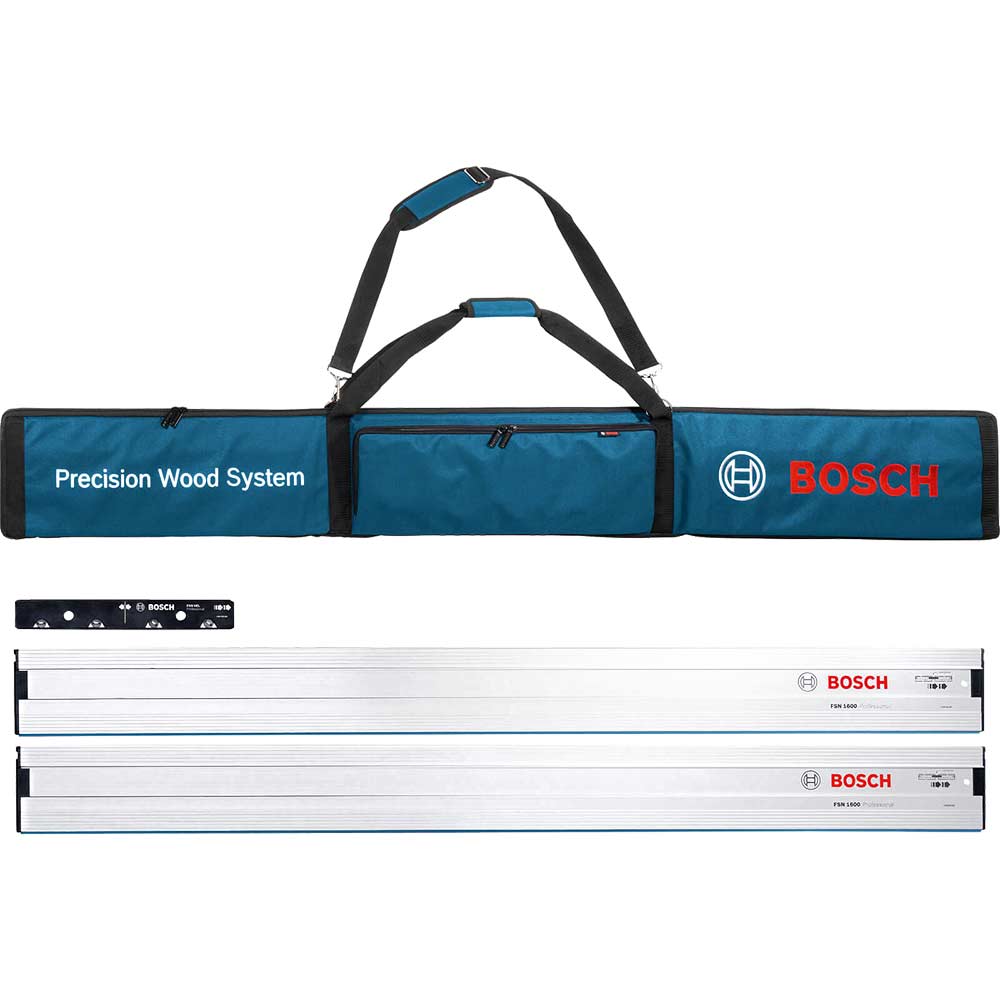 Bosch FSN Plunge Saw Guide Rail Kit with FSN Bag 2 x FSN 1600 and 1 x FSN VEL