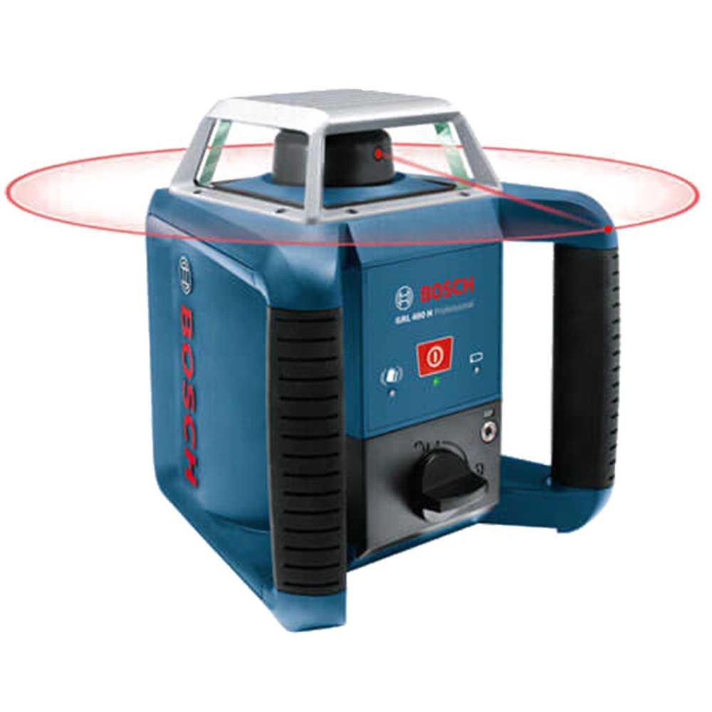 Bosch GRL 400H Outdoor Self Levelling Rotating Laser Level LR1 Receiver GR240 Rod BT170HD Tripod