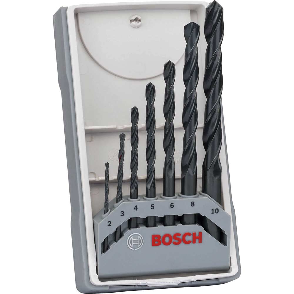 Bosch 7 Piece HSSR Metal Drill Bit Set 2 10mm