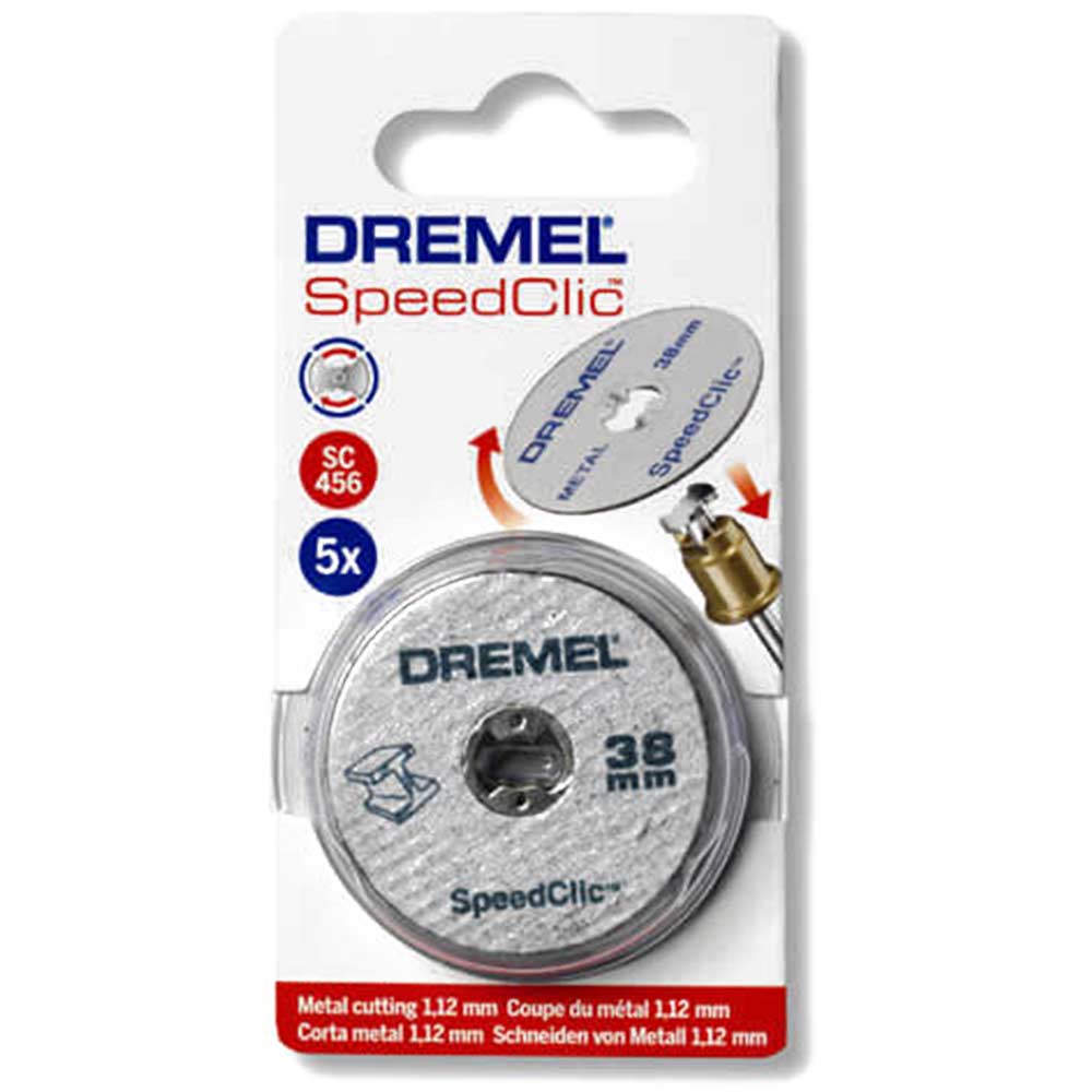 Dremel SC456 EZ SpeedClic 38mm Metal Cutting Wheels Pack of 5 for Dremel Rotary Multi Tools