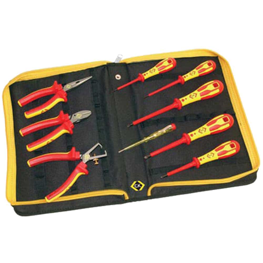 CK 9 Piece VDE Insulated Pliers and Screwdriver Set Phillips Slotted Combi Cutter1