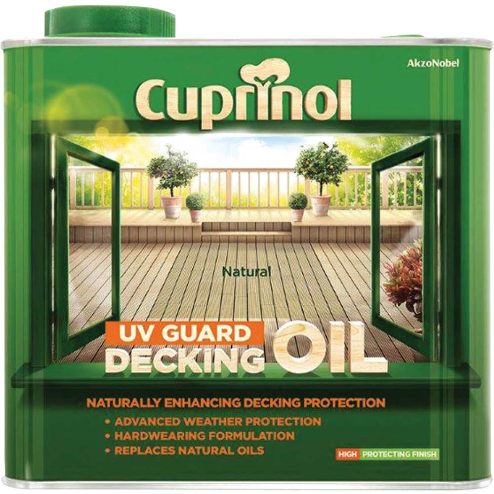 Cuprinol UV Guard Decking Oil and Protector Natural Finish 25 Litres