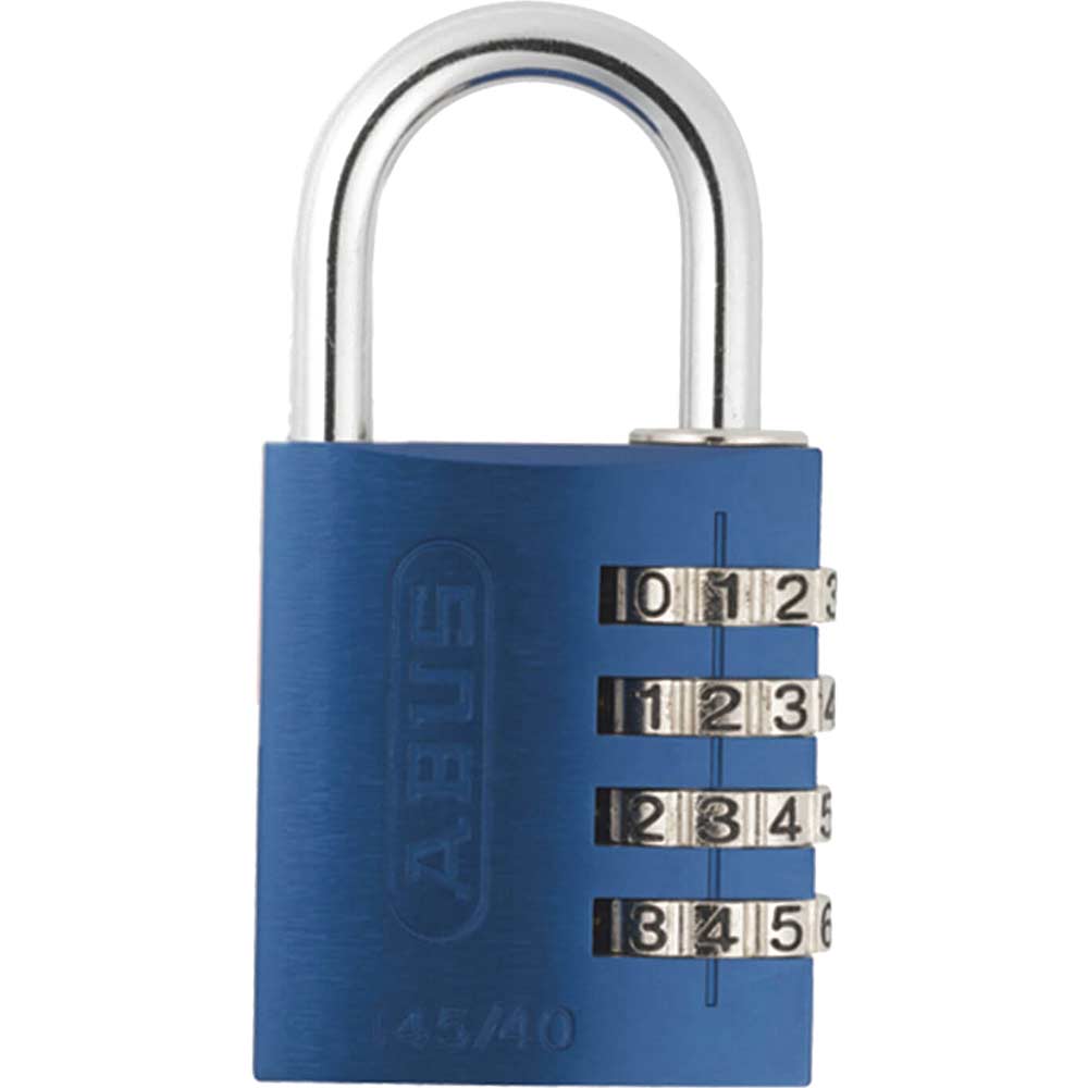 Abus 40mm 145 Series 4 Digit Combination Aluminium Padlock Blue