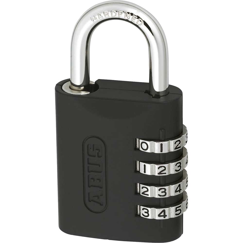 Abus 45mm 158 Series 3 Digit Combination Padlock Black with Key Overide