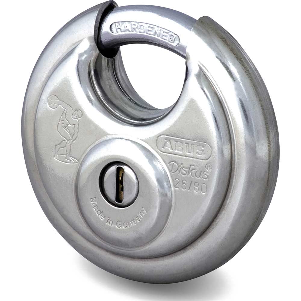 Abus 80mm 26 Series Diskus Stainless Steel Bodied Padlock Keyed Alike To Suite RR00131