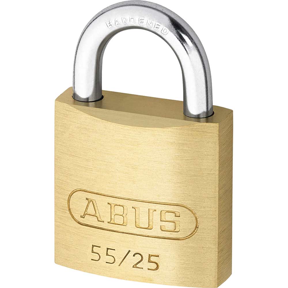 Abus 25mm 55 Series Basic Brass Padlock Keyed Alike To Suite 5251