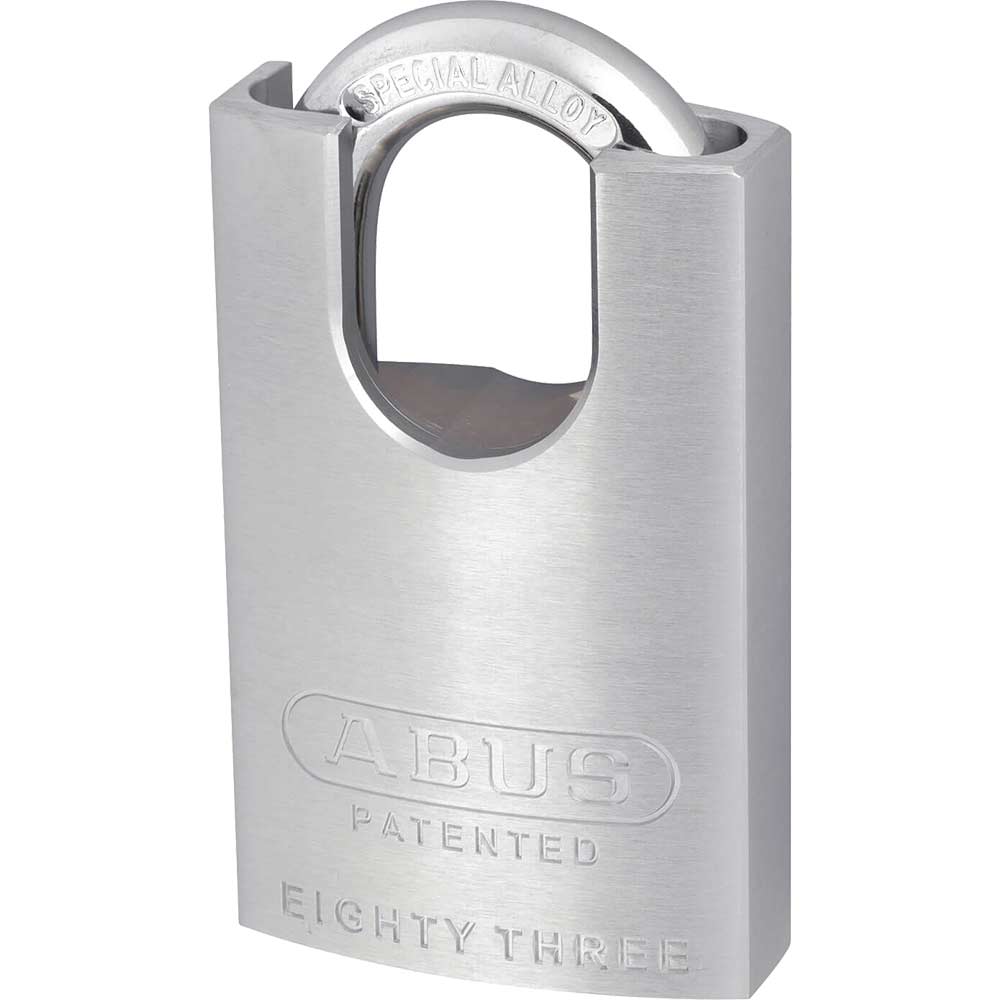Abus 50mm 83 Series Chrome Plated Brass Padlock with Closed Shackle KeyedAlike to Suite KA2745