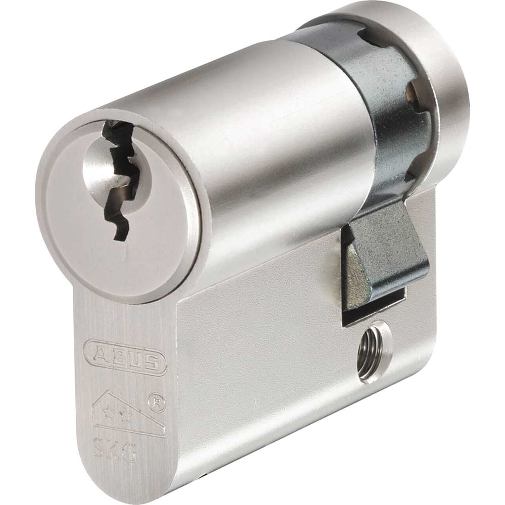 ABUS E60NP Nickel Plated Euro Half Cylinder Lock 10 x 35mm