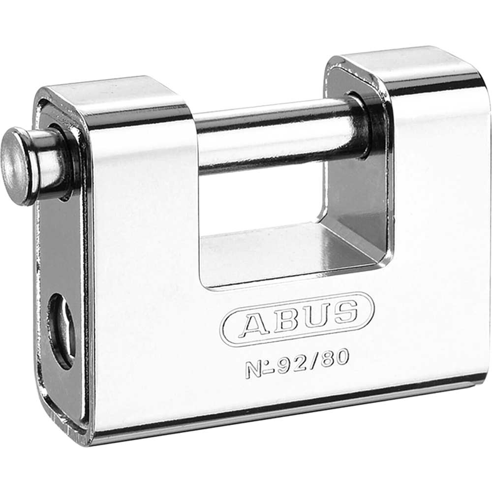 Abus 80mm 92 Series Steel Clad Body Brass Shutter Padlock