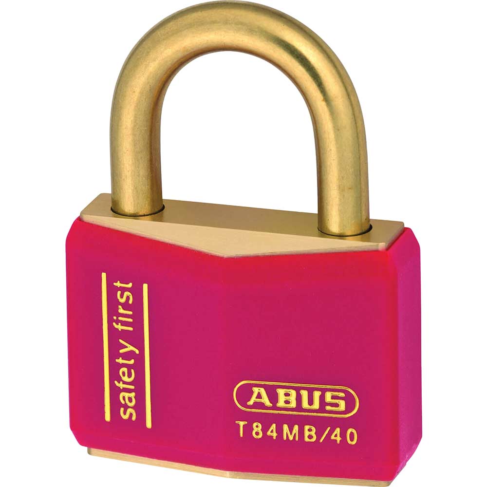 Abus 40mm Red T84 Inox Series Brass Padlock