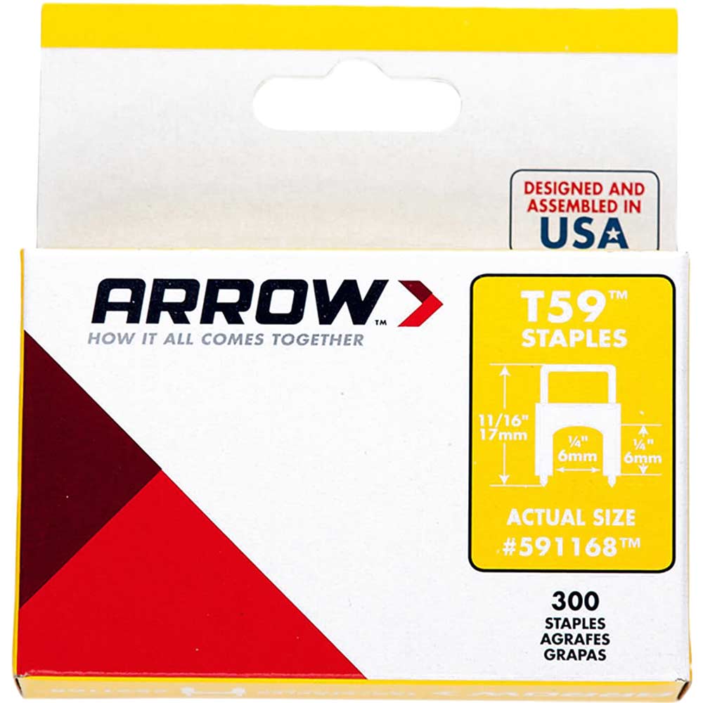 Arrow Insulated Staples 300 6X6mm Clear