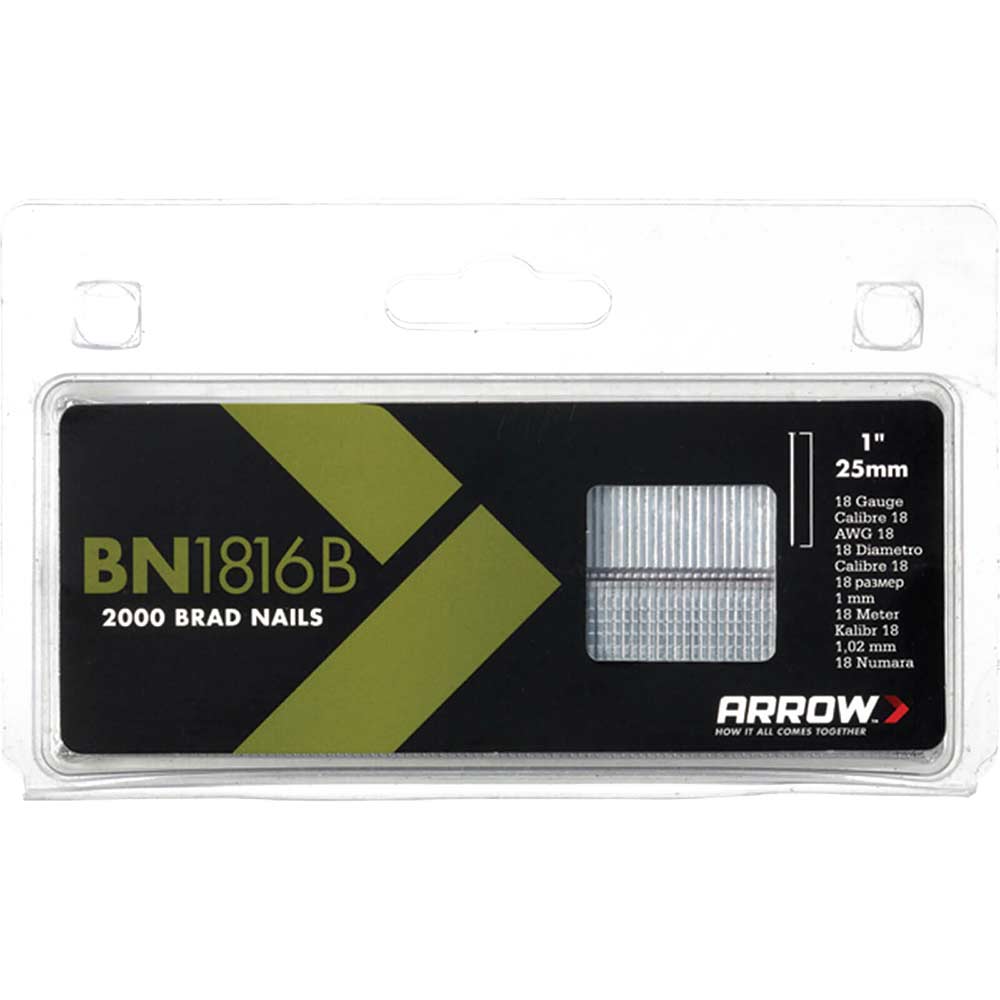Arrow Brown Head BradNails 2000 25mm
