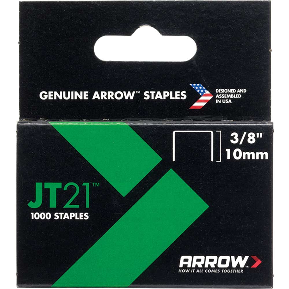 Arrow 276 Staples 10mm 38 Pack of 1000 to fir JT21 and 21C
