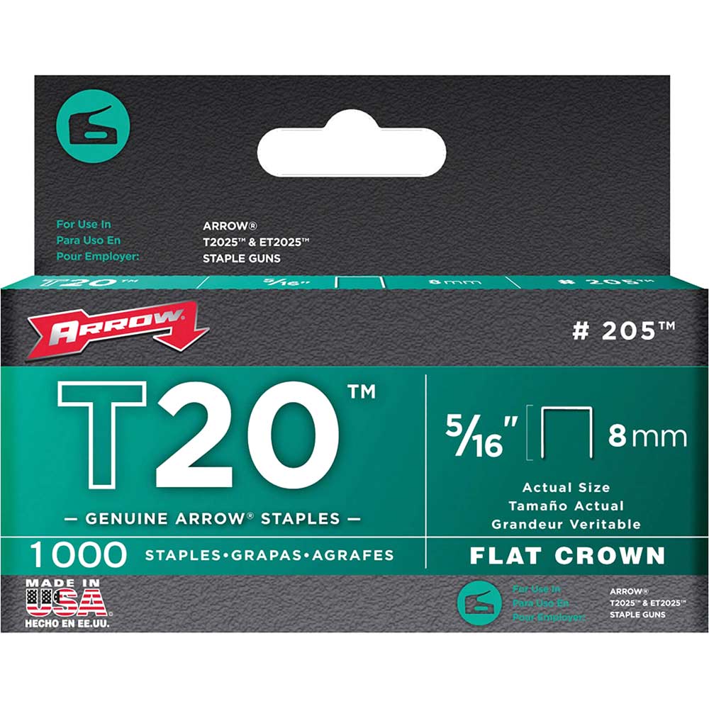 arrow t20 staples 8mm 516 pack of 1000