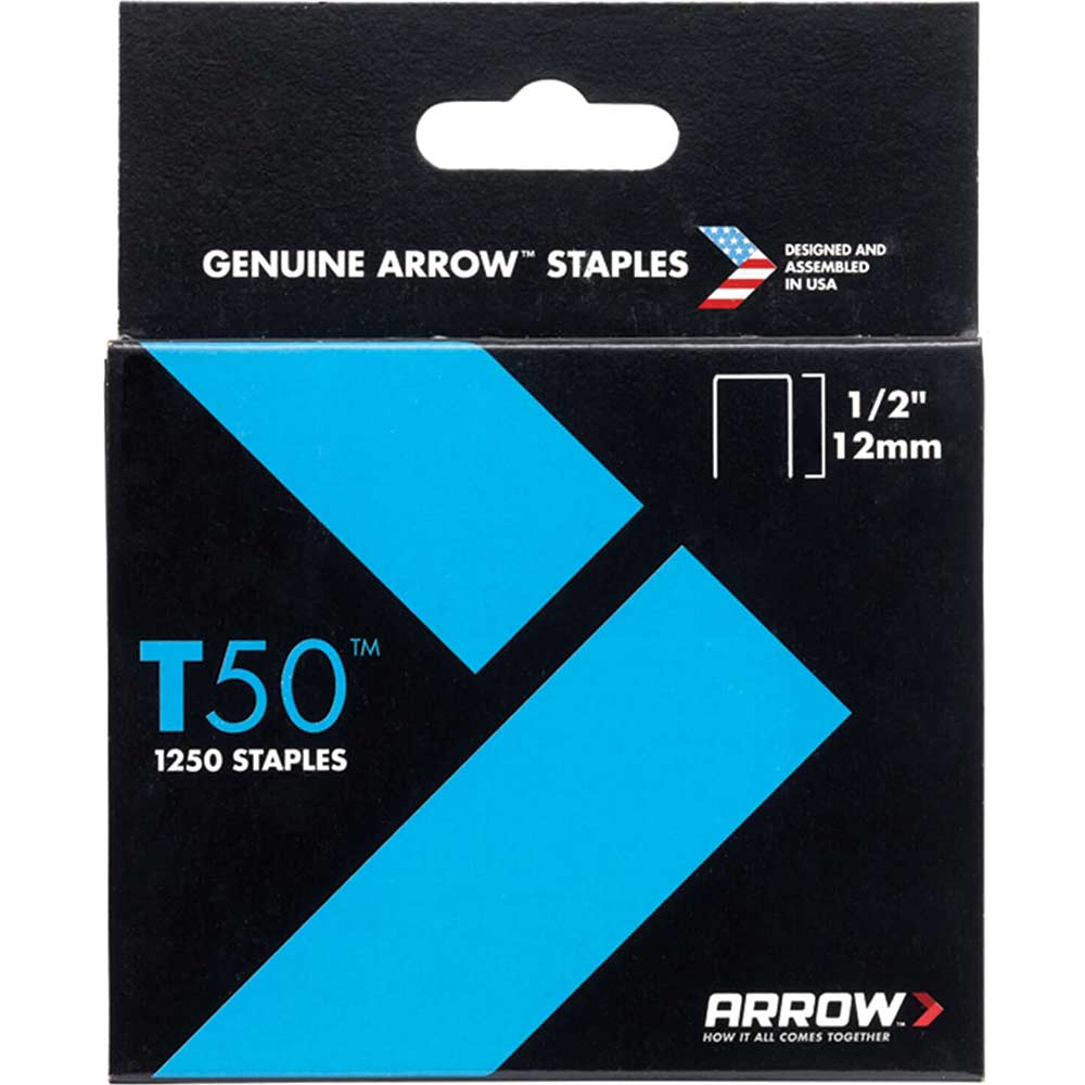 Arrow T50 Staples 12mm 12 Pack of 1250