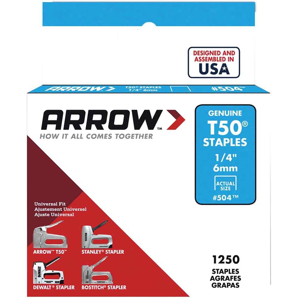 Arrow T50 Staples 6mm 14 Pack of 1250