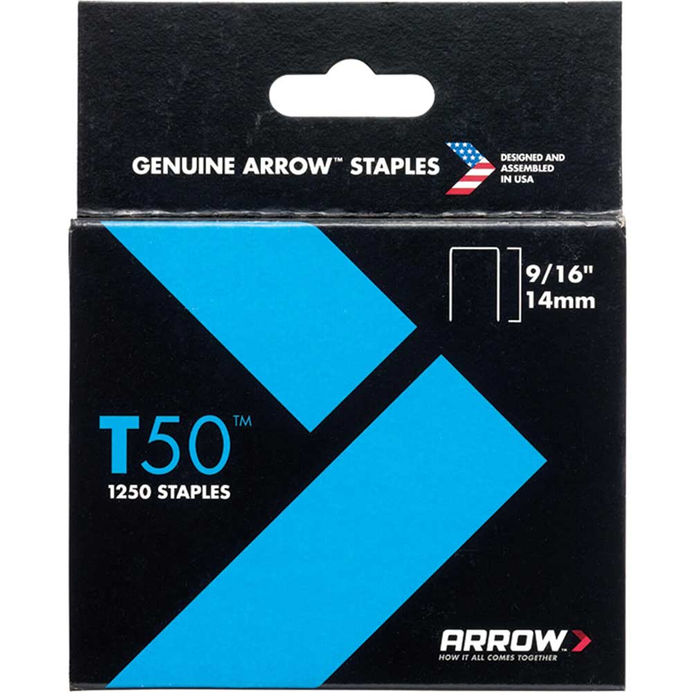 Arrow T50 Staples 14mm 916 Pack of 1250