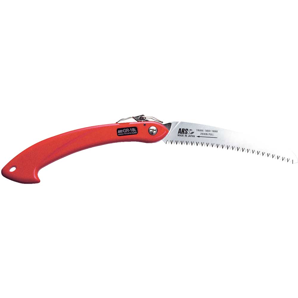 ARS GR18L Folding Pruning Saw with 180mm Turbocut Curved Blade Overall 410mm Long