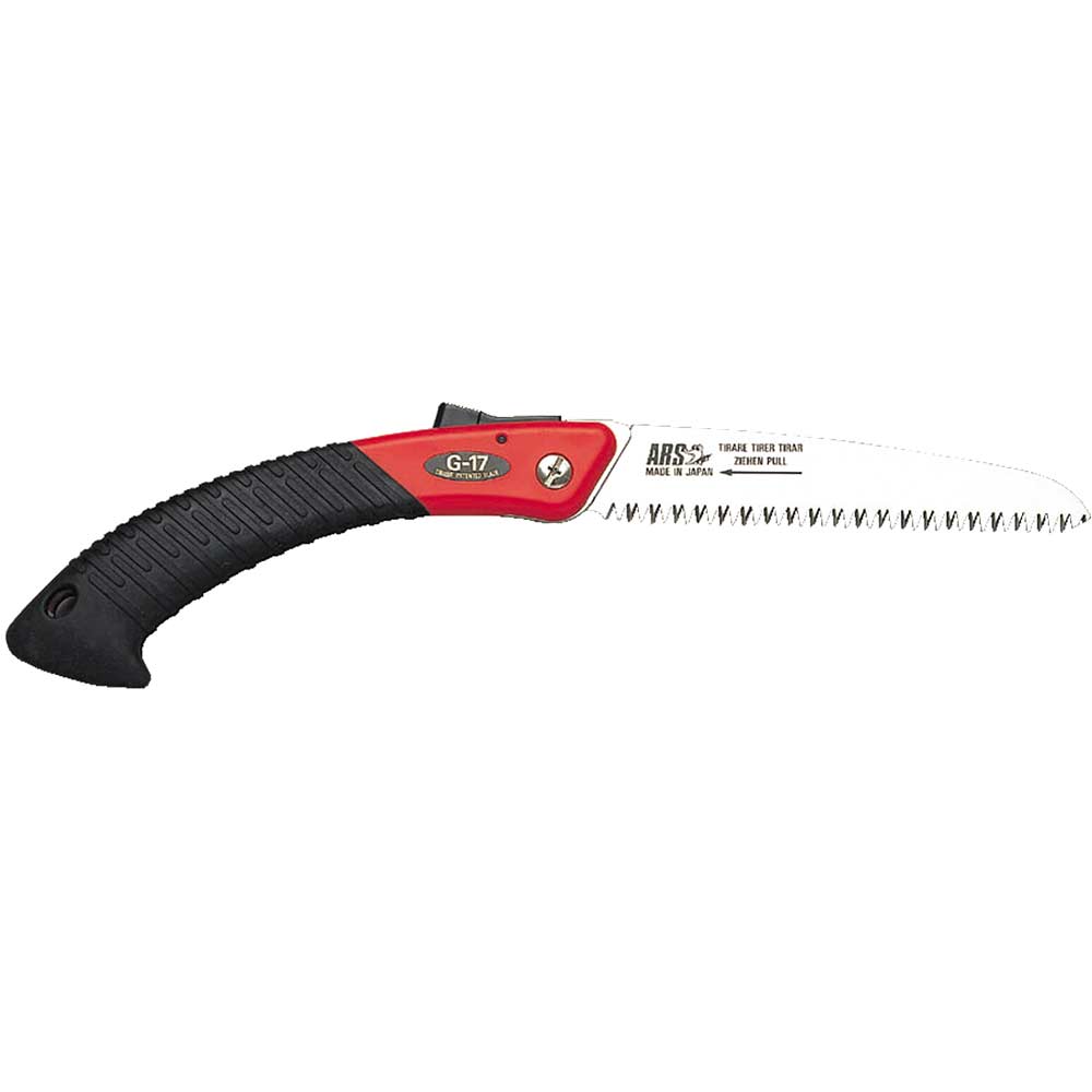 ARS G17 Folding Pruning Saw with Rubber Grip Handle and 170mm Turbocut Straight Blade Overall 379mm Long