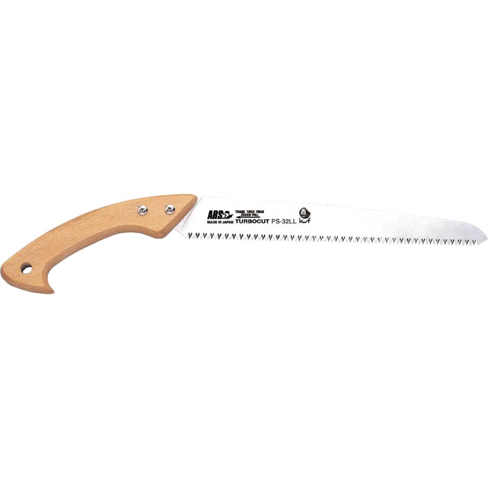 ARS PS32LL Pruning Saw with Wood Grip Handle and 320mm Turbocut Straight Blade Overall 550mm Long
