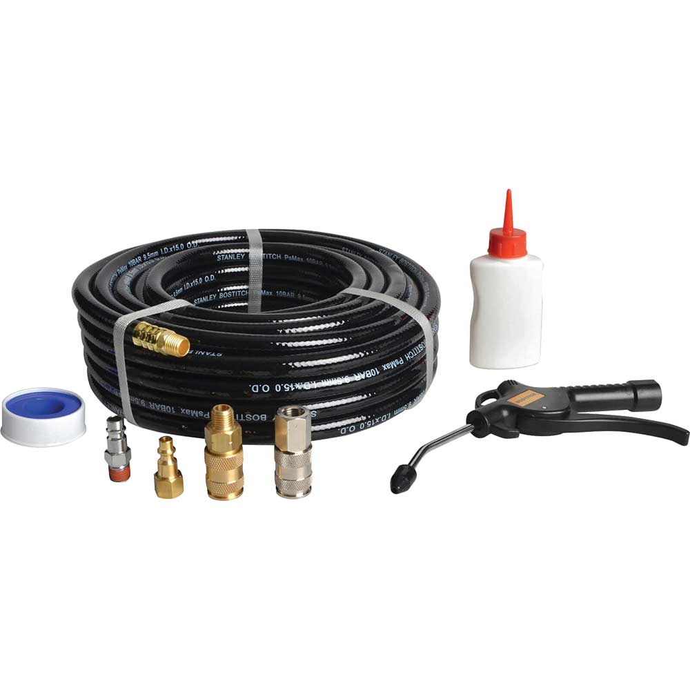 Stanley Bostitch 15 Metre Air Hose With Connectors Oil Blower Gun