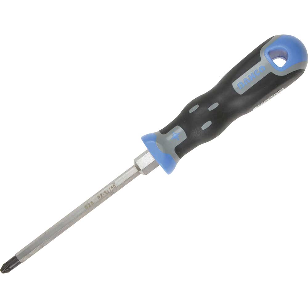 Bahco Tekno PZ4 x 200mm Pozi Screwdriver with Hex Shank