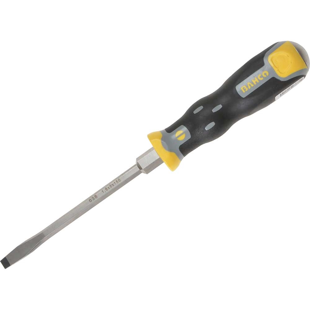 Bahco Tekno 55 x 100mm Flared Slotted Screwdriver with Through Shank