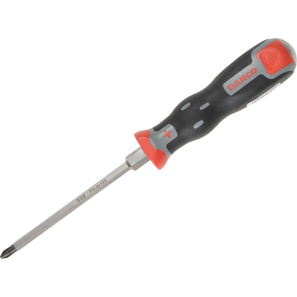 Bahco Tekno PH2 x 125mm Phillips Screwdriver with Through Shank