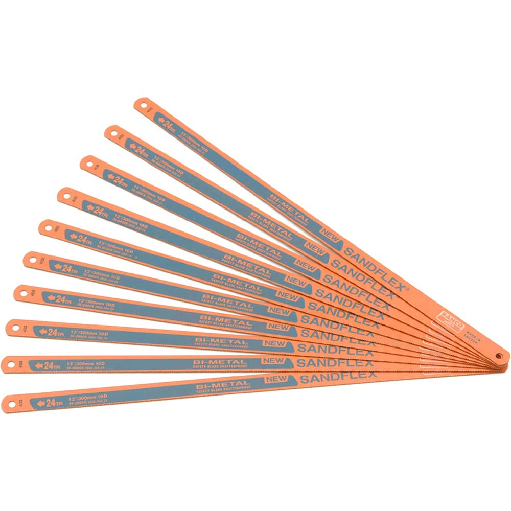 Bahco Sandflex Hacksaw Blades 12 x 24tpi Pack 10