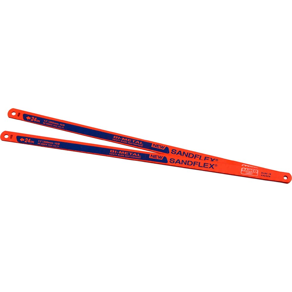 Bahco Sandflex Hacksaw Blades 12 x 24tpi Pack 2