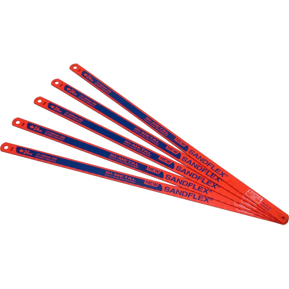 Bahco Sandflex Hacksaw Blades 12 x 24tpi Pack of 5