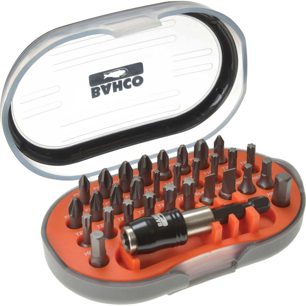 Bahco 31 Piece Driver Bit Set Torx Phillips Pozi Torx Slotted Hex