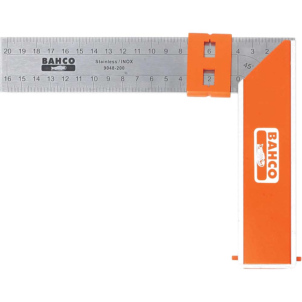 Bahco Aluminium Block and Steel Try Square 200mm