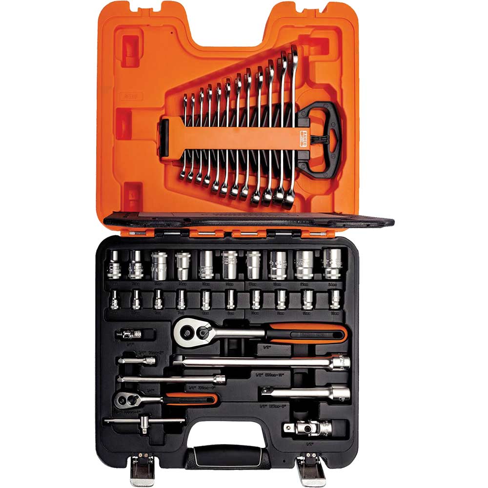 Bahco 41 Piece Combination 14 and 12 Drive Socket and Spanner Set Metric