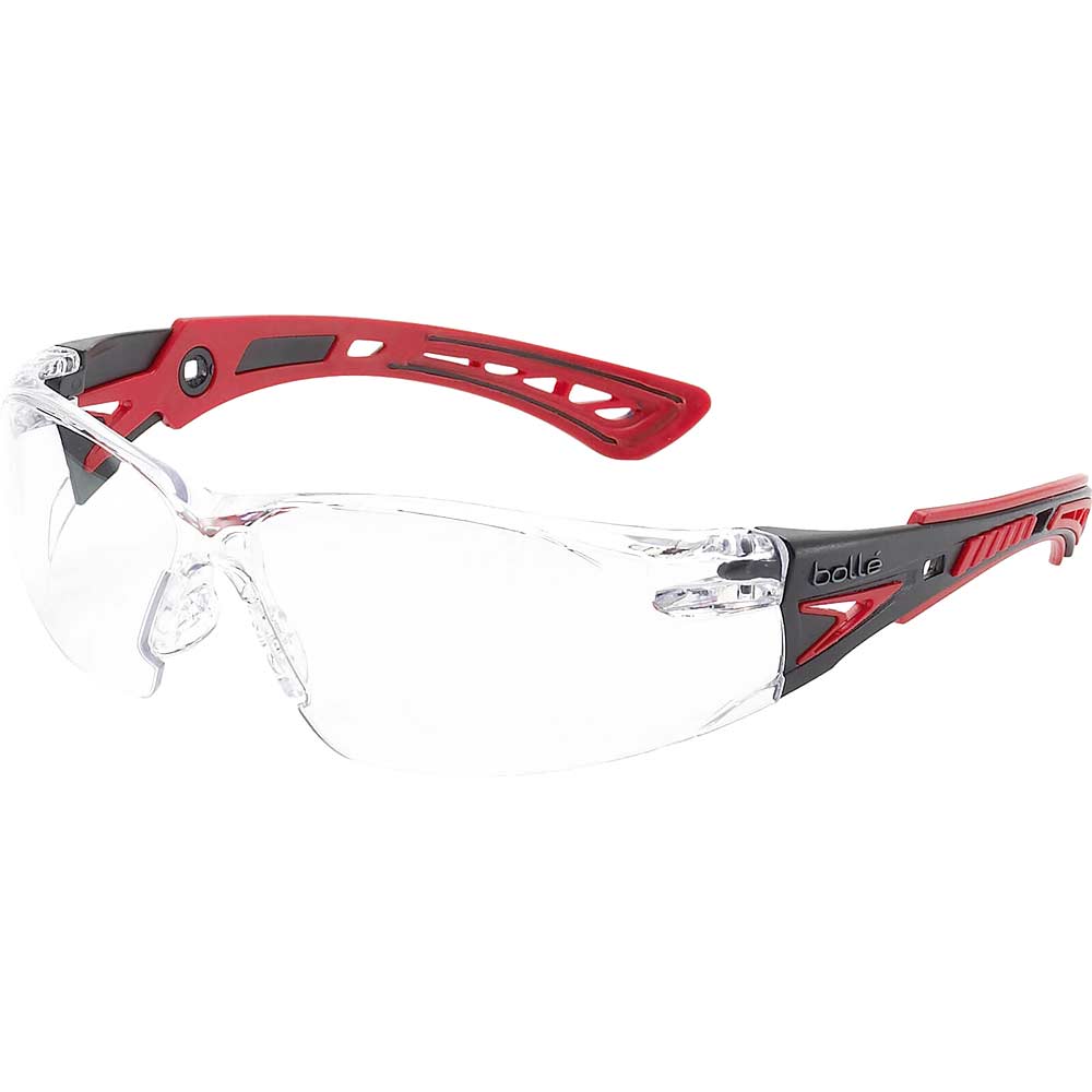 Bolle Rush RUSHPPSI Adjustable Bridge Clear Safety Glasss with Cord