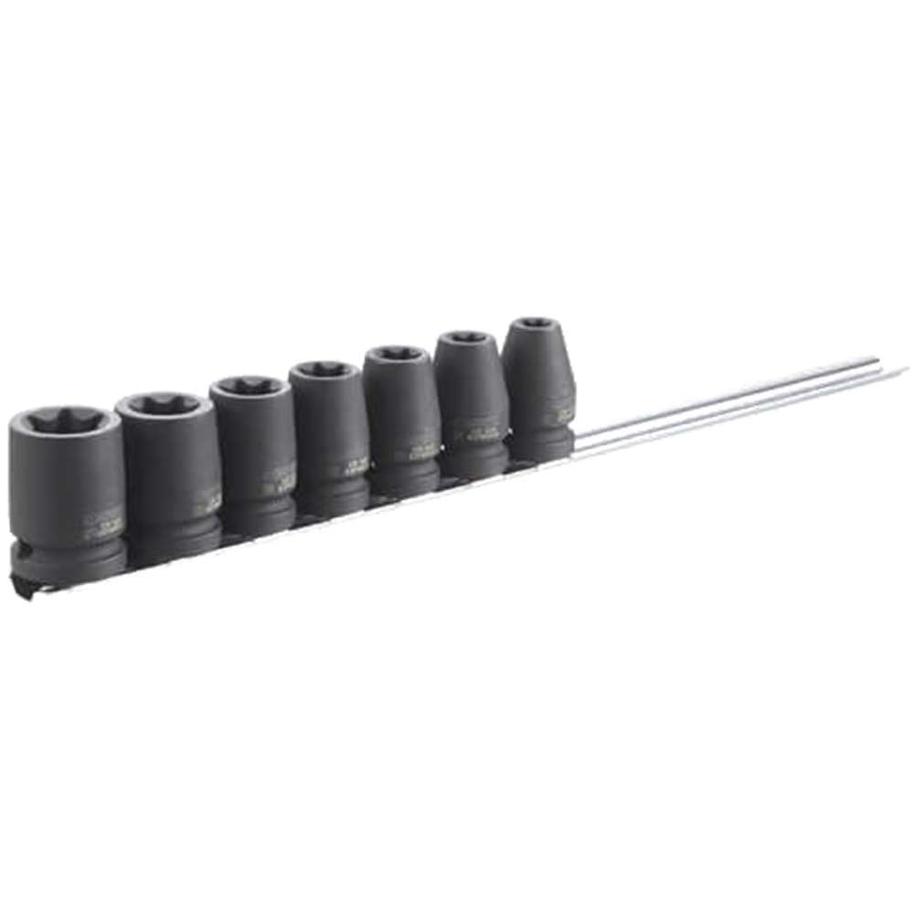Britool 7 Piece 12 Drive Torx Impact Socket Set T10 T24