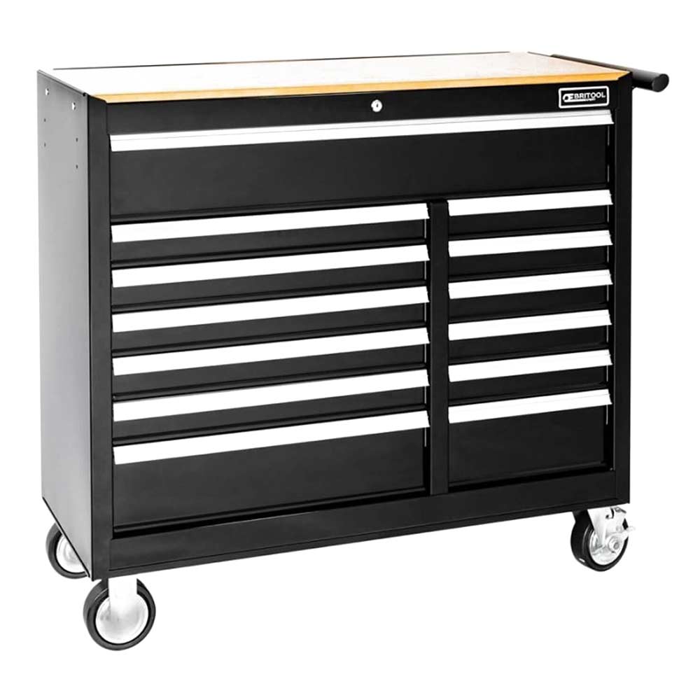 Britool Expert 13 Drawer Black Tool Roller Cabinet