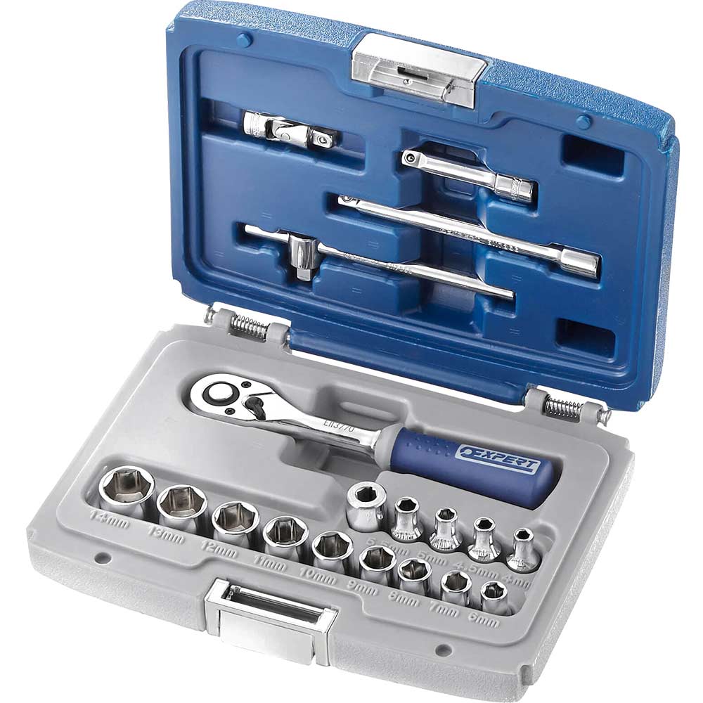 Britool 19 Piece 14 Drive Hex Socket and Bit Set Metric