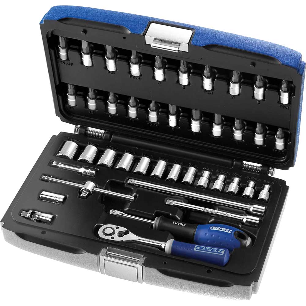Britool 42 Piece 14 Drive Socket and Bit Set Metric