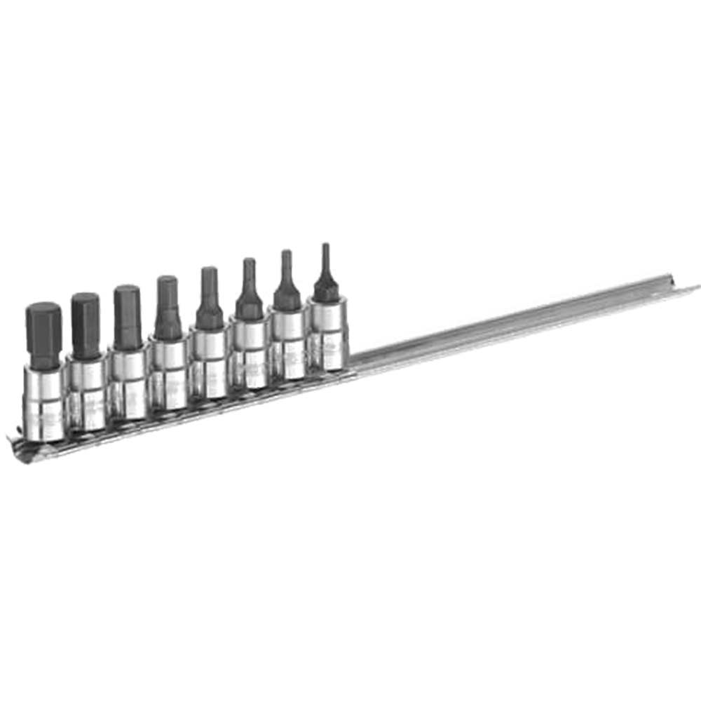 Britool 8 Piece 14 Drive Socket Bit Set Hexagon Metric