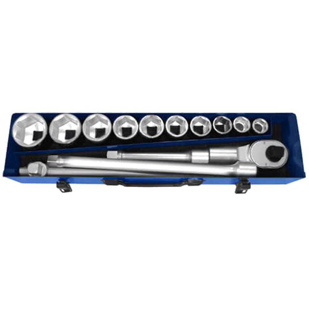 Britool 14 Piece 1 Drive Ratchet and Hex Socket Set 41 80mm