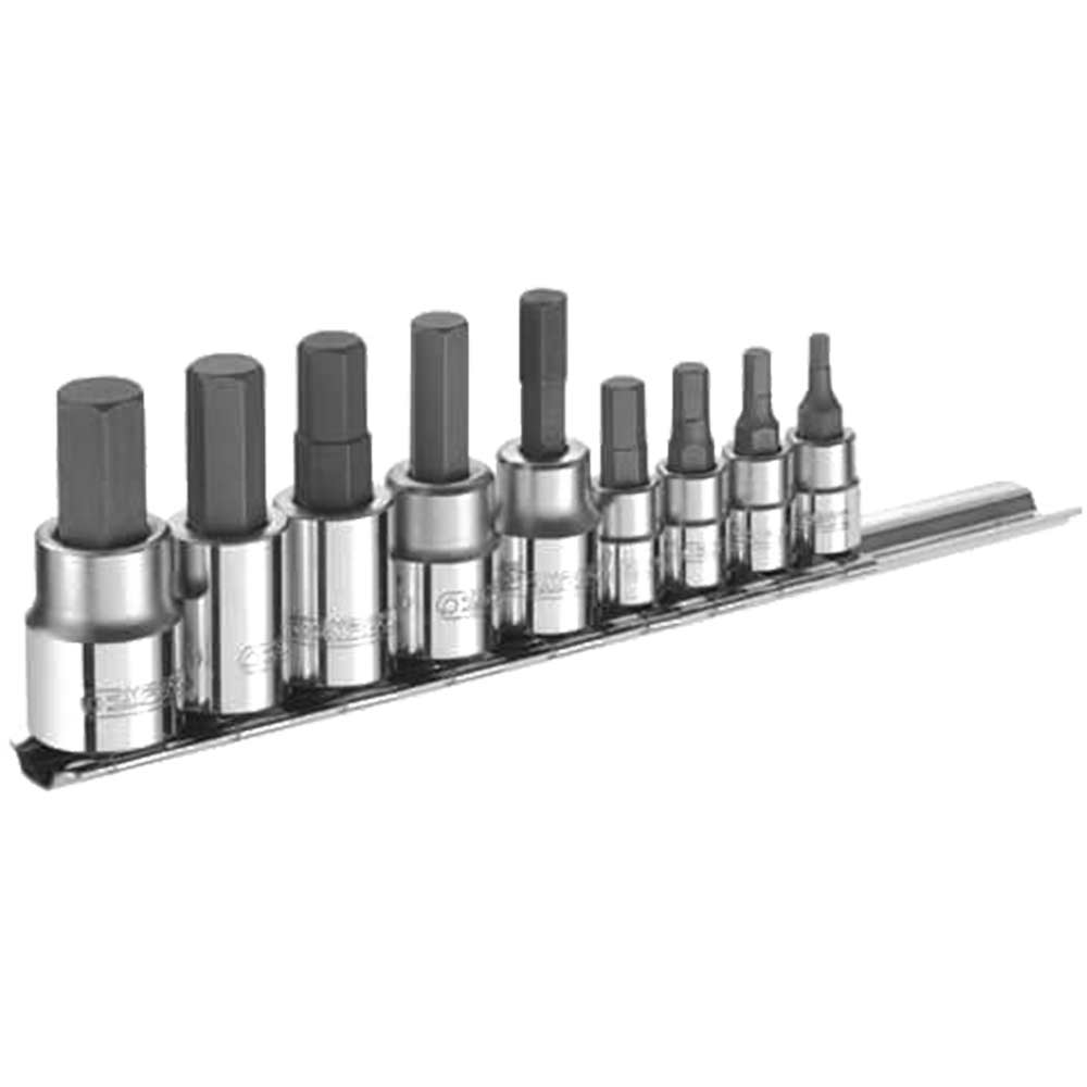Britool 9 Piece 14 38 Drive Socket Bit Set