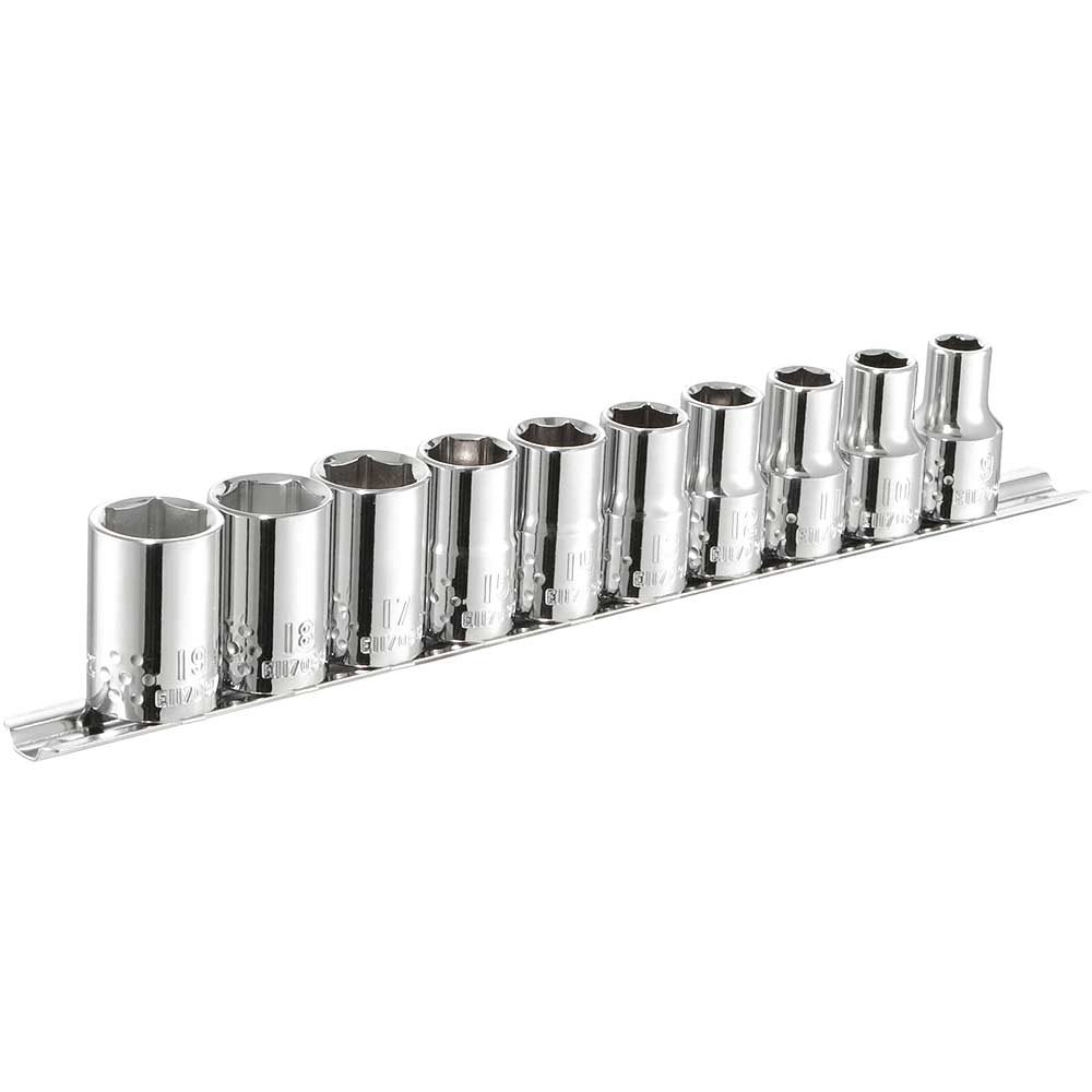 Britool Expert 10 Piece 12 Drive Hexagon Socket Set 9 19mm