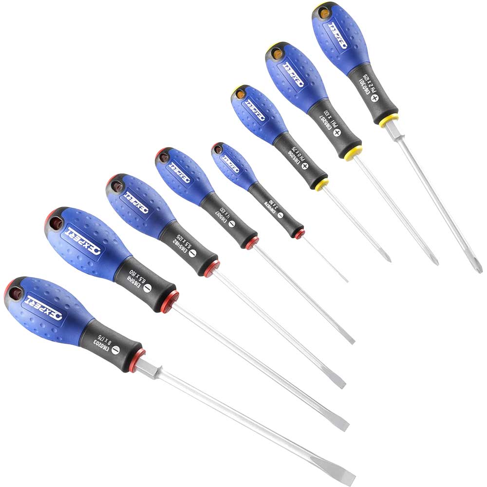 Britool 8 Piece Screwdriver Set Slotted Phillips