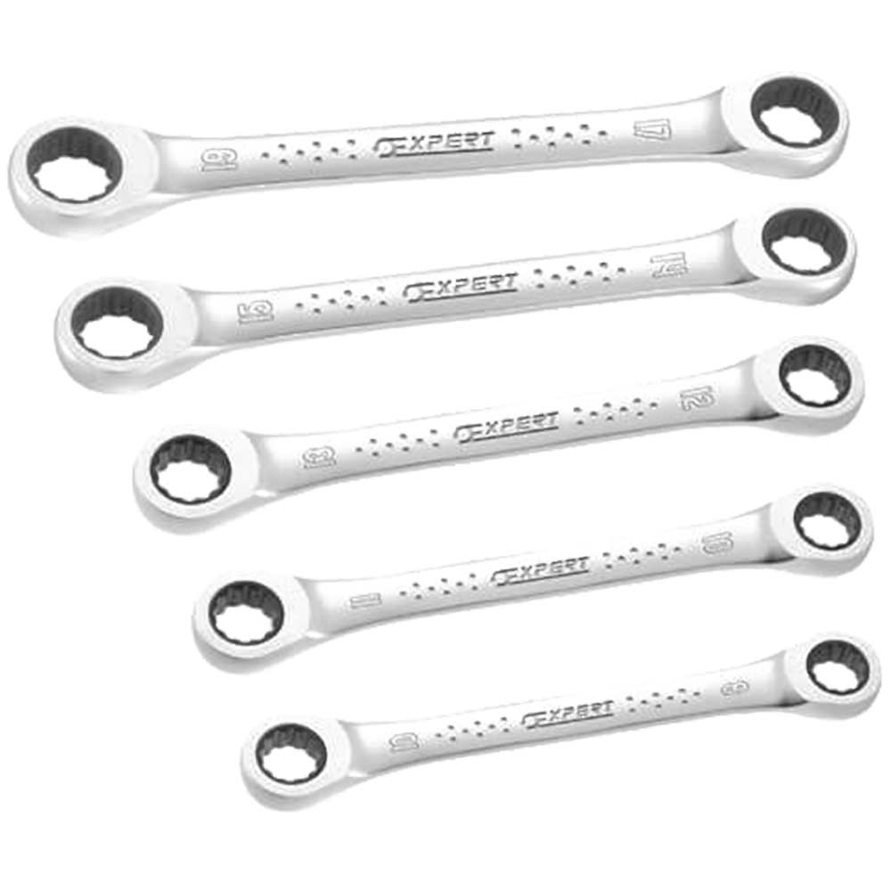 Britool 5 Piece Double Ring Ratchet Spanner Set 8 19mm