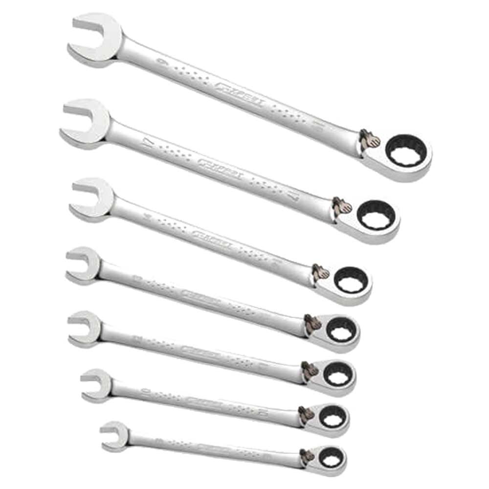 Britool 7 Piece Ratchet Combination Spanner Set 8 19mm